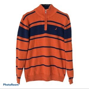 Náutica Men Pullover Sweater Orange Sz. XL 18/20